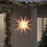 Oświetlenie świąteczne - vidaXL Gwiazdy morawskie z LED, 3 szt., składane, białe, 100 cm - miniaturka - grafika 1