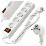 Przedłużacze i rozgałęźniki - Przedłużacz Listwa Zasilająca 5 Gniazd 1,5m 3000W 3*1,0mm2 Z Wyłącznikiem - miniaturka - grafika 1