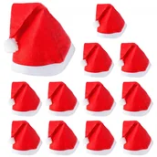 Dodatki do strojów karnawałowych - Czapka Mikołaja mikołajki czerwona 12 szt. - miniaturka - grafika 1