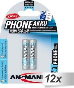 Ansmann Akumulator Phone AAA / R03 800mAh 24 szt. - Ładowarki i akumulatory - miniaturka - grafika 1