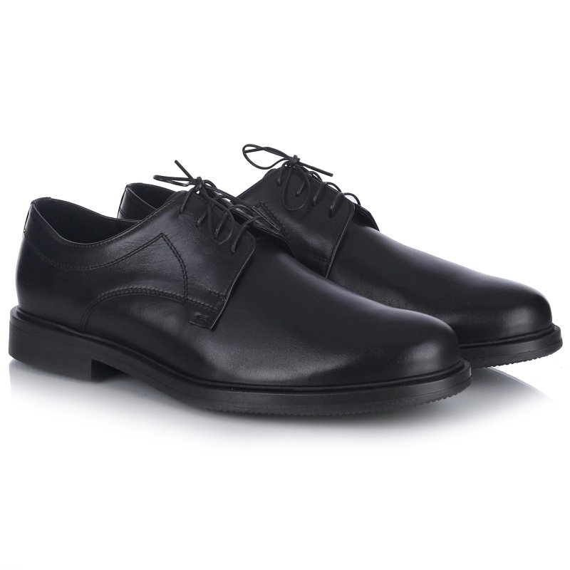 Półbuty męskie AGDA 1617 CZARNY 299 czarne eleganckie SKÓRA R.45