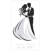 Pasmanteria - Haft krzyżykowy - Zestaw do haftu - Na pamiątkę ślubu - miniaturka - grafika 1