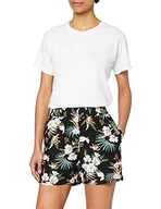 Spodenki damskie - Urban Classics Damskie szorty AOP krótkie damskie spodnie z kwiatowym wzorem, Viscose Resort Shorts w wielu wariantach kolorystycznych, rozmiary XS - XXL, Black Tropical, S - miniaturka - grafika 1