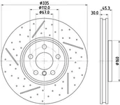 Tarcze hamulcowe - Tarcza hamulcowa HELLA 8DD 355 133-091  w 24 h. Do 100 dni na zwrot. 100 tys. Klientów. - miniaturka - grafika 1