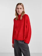 Swetry damskie - Pieces Golf 17128212 Czerwony Regular Fit - miniaturka - grafika 1