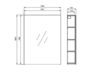 Szafki łazienkowe - Cersanit City Szafka lustrzana 59,4x14,1x80 cm biała S584-024-DSM - miniaturka - grafika 1