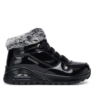Botki Skechers Uno Rugged 168126/BBK Czarny - Botki damskie - miniaturka - grafika 1