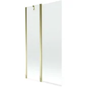 Parawany nawannowe - Mexen Flip parawan nawannowy 1-skrzydłowy 100 x 150 cm, transparent, złoty - miniaturka - grafika 1