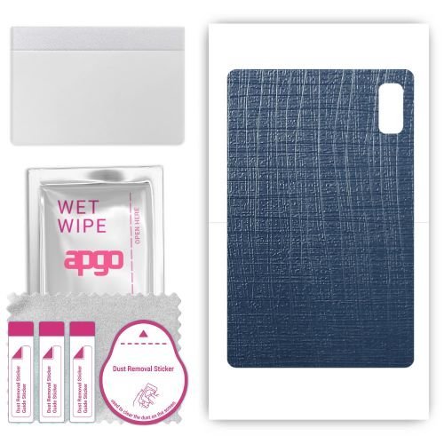 folia naklejka skórka strukturalna na TYŁ do HTC A103 Plus - Tkanina Granatowa - apgo SKINS