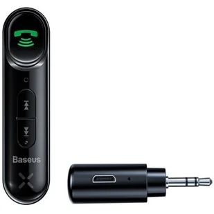 Baseus Baseus Qiyin odbiornik dźwięku Bluetooth audio AUX mini jack do samochodu czarny (WXQY-01) WXQY-01 - Transmitery FM - miniaturka - grafika 1