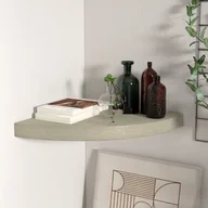 Półki do salonu - vidaXL vidaXL Narożna półka ścienna, kolor dębowy, 35x35x3,8 cm, MDF - miniaturka - grafika 1