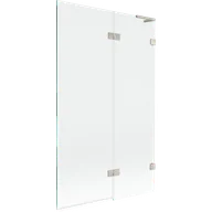 Parawany nawannowe - Mexen Lunar L parawan nawannowy 2-skrzydłowy prawy 110 x 150 cm, transparent, nikiel szczotkowany - 897L-110-100-97-00-P - miniaturka - grafika 1
