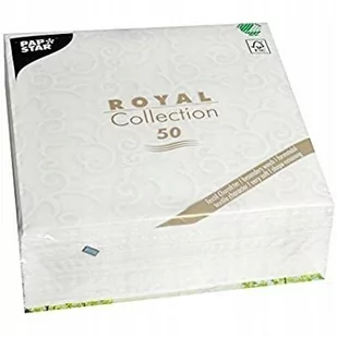 Papstar 50 serwetek "Royal Collection" 1/4 składane 40 cm x 40 cm Biały "Casali" wesele urodziny zaręczyny Boże Narodzenie 84876 - Pozostałe akcesoria barmańskie - miniaturka - grafika 1