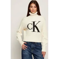 Swetry damskie - Calvin Klein Jeans Golf | Loose fit - miniaturka - grafika 1