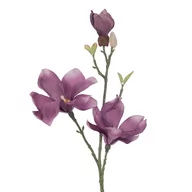Sztuczne kwiaty - Sztuczny kwiat MAGNOLI kolor fioletowy styl nowoczesny ameliahome - ARTFLOWER/AH/MAGNOLI/PLUM/1PC - miniaturka - grafika 1