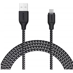 Aukey CB-AM1 kabel micro USB Nylon 1,2m Czarny aukey_20190610142017 - Kable USB - miniaturka - grafika 1
