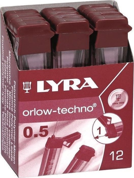Lyra Wkłady grafitowe B 0,5mm 12szt