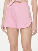 Spodenki damskie - Guess Szorty materiałowe Kiara V4GD16 FL04P Różowy Regular Fit - miniaturka - grafika 1