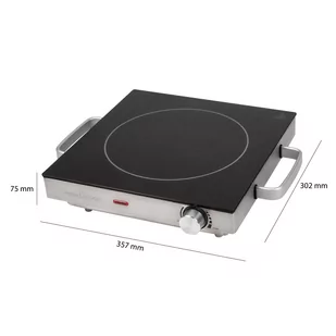 Kuchenka elektryczna Elektryczna kuchenka na podczerwień, płyta ceramiczna jednopalnikowa ProfiCook PC-EKP 1210 - Kuchenki elektryczne - miniaturka - grafika 6