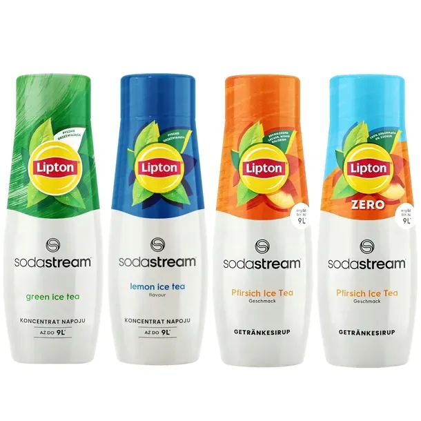 2 X Sodastream Zestaw Syrop Lipton Ice Tea Zimna Herbata Do Saturatora 4x 4