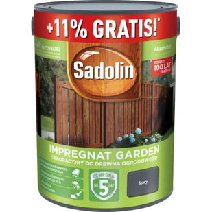 Impregnat do drewna Sadolin Garden Szary 5,55 l - Farby i impregnaty do drewna - miniaturka - grafika 1