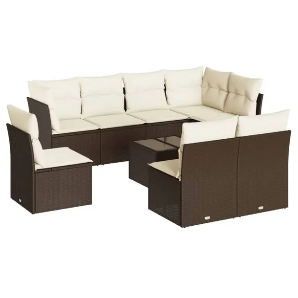Zestaw mebli ogrodowych brązowy, rattan PE, wymiary: 55x62x69 cm, 62x62x69