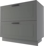 Meble kuchenne - Bergamo Szafka Dolna D2M/90 Metabox Szary Mat - miniaturka - grafika 1
