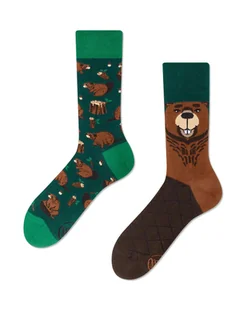 Skarpetki w bobry - Beaverly Heels - Many Mornings 43-46 - Skarpetki męskie - miniaturka - grafika 1