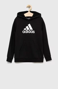 adidas bluza dziecięca U BL kolor czarny z kapturem wzorzysta - Bluzy dla chłopców - miniaturka - grafika 1