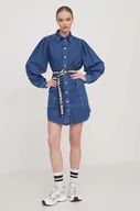 Sukienki - Karl Lagerfeld Jeans sukienka jeansowa kolor niebieski mini prosta - miniaturka - grafika 1