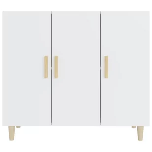 Lumarko Szafka, biała, 90x34x80 cm, materiał drewnopochodny - Szafki do salonu - miniaturka - grafika 4