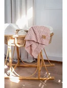 Koce i narzuty dla dzieci - La Millou Kocyk Merino 100% Stoned Pink - miniaturka - grafika 1