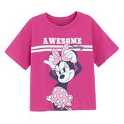 Koszulki dla dziewczynek - Cool Club, T-shirt dziewczęcy, różowy, Myszka Minnie - miniaturka - grafika 1
