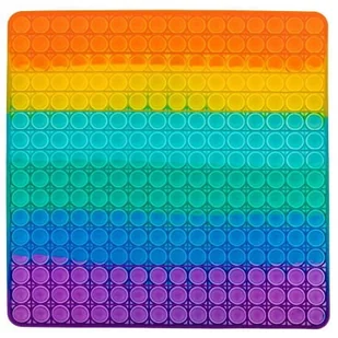 ZABAWKA SENSORYCZNA PUSH POP IT RAINBOW XXL 30x30 - Zabawki sensoryczne - miniaturka - grafika 1