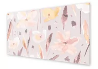 Dekoracje domu - Panel kuchenny HOMEPRINT Akwarela brązowe kwiaty 125x50 cm - miniaturka - grafika 1