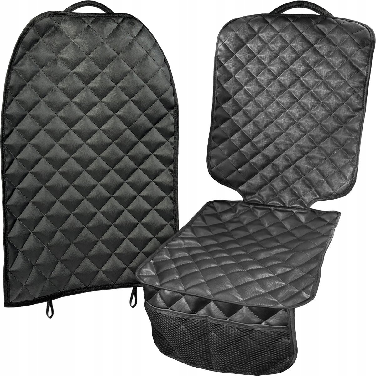 Mata Pod Fotelik Samochodowy Osłona Tyłu Fotela Ekoskóra Wodoodporna Pikowa