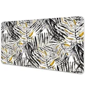 Podkładki na biurko - Mata ochronna z nadrukiem Czarne liście 90x45 cm - miniaturka - grafika 1