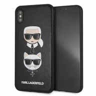 Etui i futerały do telefonów - Karl Lagerfeld Etui hardcase KLHCI65KICKC iPhone Xs Max czarny Karl&Choupette + EKSPRESOWA 24H KLHCI65KICKC - miniaturka - grafika 1