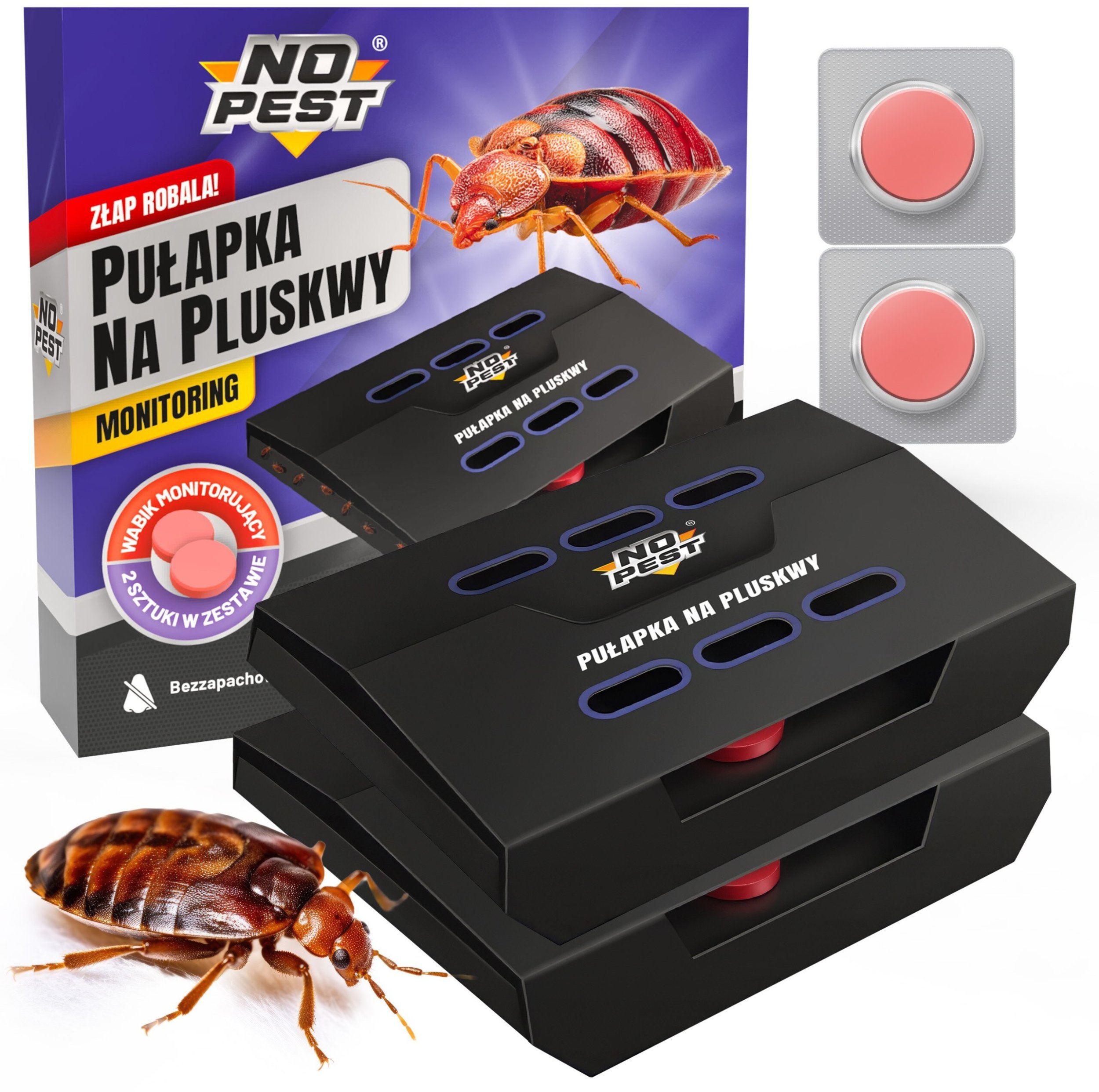 Pułapka Lepowa Lep na Pluskwy Przeciw Pluskwom z Atrakantem Wabiącym