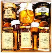 Zestawy upominkowe - DUŻY KOSZ PREZENTOWY PREZENT UPOMINEK MIÓD HERBATA CYTRYNA KONFITURY - miniaturka - grafika 1