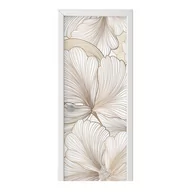 Naklejki na ścianę - Naklejka na drzwi HOMEPRINT Wzór złotych kwiatów 95x205 cm - miniaturka - grafika 1