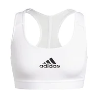 Biustonosze - adidas Damski biustonosz sportowy Pwr Ms, biały, XS, biały, XS - miniaturka - grafika 1