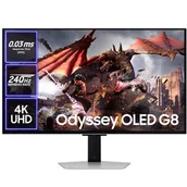 Monitory - Samsung Odyssey G8 (LS32DG802SUXDU) Srebrny - miniaturka - grafika 1