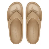 Klapki i japonki damskie - Japonki Tommy Hilfiger Pearlized FW0FW09201 Beżowy - miniaturka - grafika 1