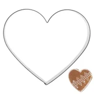 Formy do ciast - Wykrawacz do ciastek stalowy serce 9,5 cm - miniaturka - grafika 1