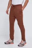 Spodnie męskie - adidas spodnie dresowe kolor brązowy gładkie - miniaturka - grafika 1