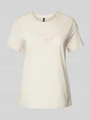 Koszulki i topy damskie - T-shirt o kroju regular fit z czystej bawełny model ‘VANESSA’ - miniaturka - grafika 1