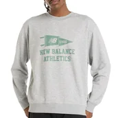 Bluzy męskie - Bluza New Balance MT51929AG - szara - miniaturka - grafika 1