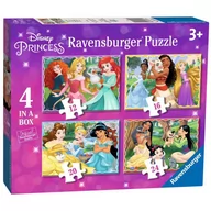Puzzle - Ravensburger puzzle Księżniczki Disneya, 4w1 - miniaturka - grafika 1