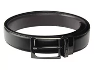 Paski - Pasek męski PIERRE CARDIN FWJX5 DOUBLE BLACK-BROWN - miniaturka - grafika 1